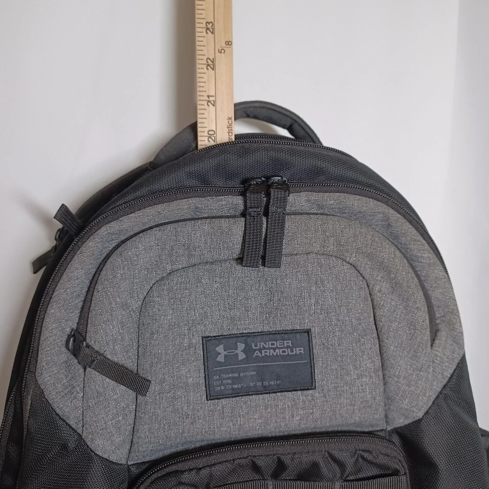 Under Armour Training Division Backpack Black Grey MOLLE Charged Cushioning Bag